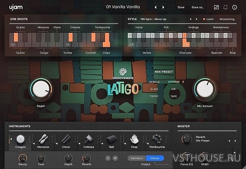 UJAM - Groovemate LATIGO v1.0.0 VSTi, VSTi3, AAX x64 UJAM - Groovemate LATIGO v1.0.0 VSTi, VSTi3, AAX x64